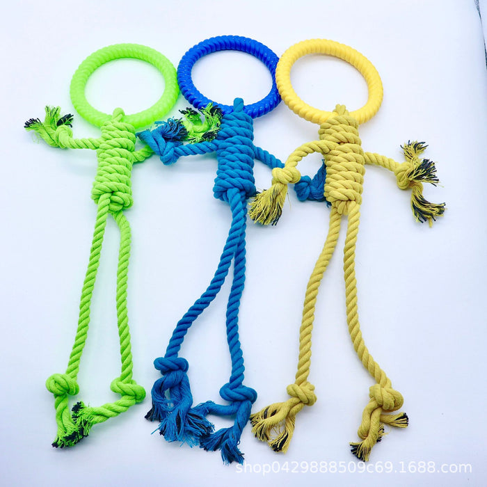 Pet Dog Dog Toy Bite-resistant Molar Teeth Relieving Boring-resistant Rope Knot Bite Rope Golden Hair Samo Labrador Big Dog Toy