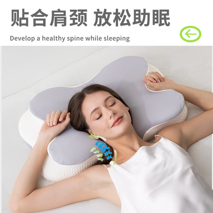 Amazon Slow Rebound Memory Pillow Deep Sleep Pillow Adult Aircraft Pillow Zero Pressure Memory Foam Shaped Neck Pillow