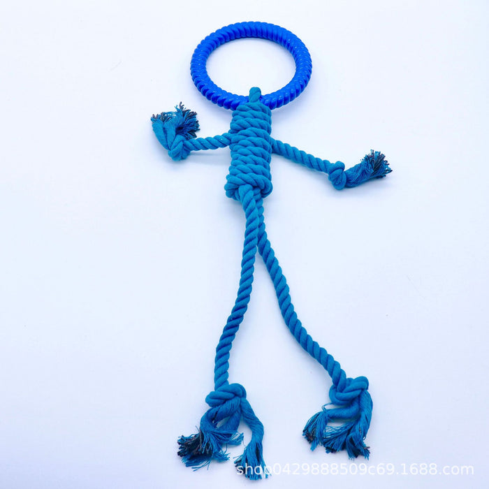 Pet Dog Dog Toy Bite-resistant Molar Teeth Relieving Boring-resistant Rope Knot Bite Rope Golden Hair Samo Labrador Big Dog Toy