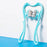 Light blue six-wheel neck massager tool for targeted deep tissue relief and relaxation